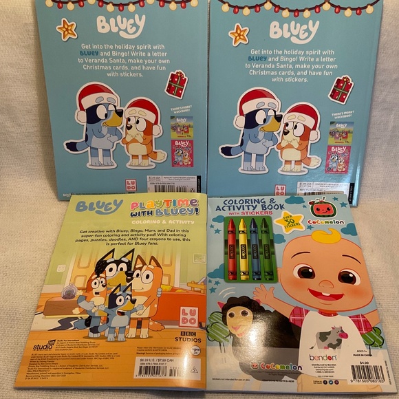 Bluey and Cocomelon Coloring & Sticker Book Bundle (set of 4) - Picture 4 of 8